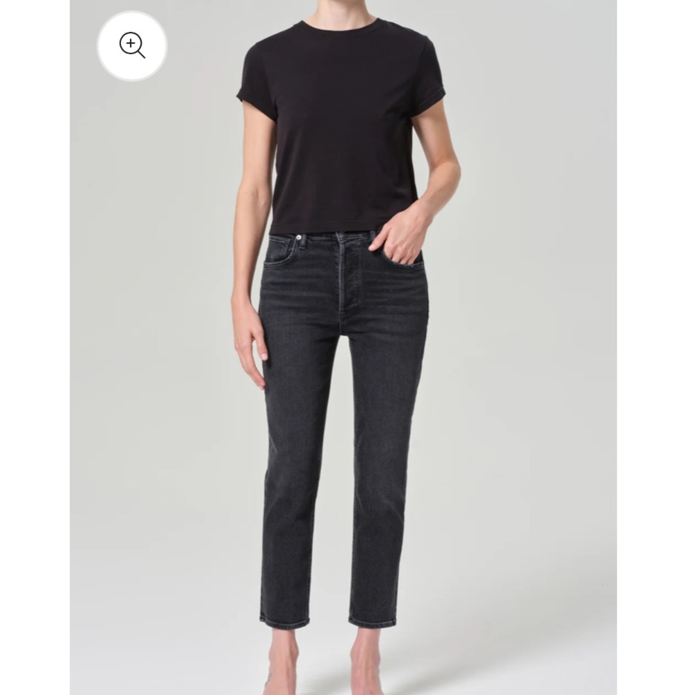 AGOLDE Riley High Rise Straight Crop Jean